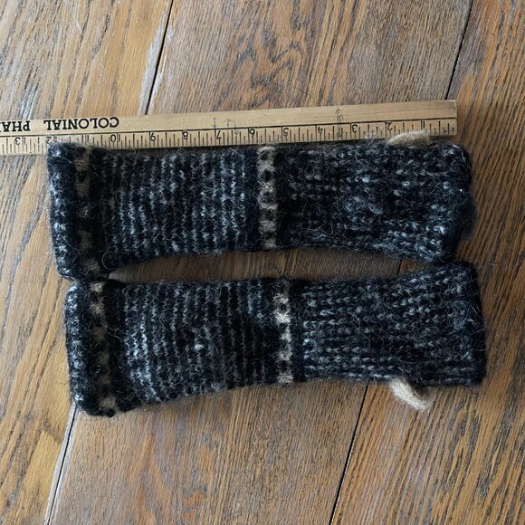 FRENCH KNOT wool 12" hand warmers/fleece lined - Picture 9 of 9